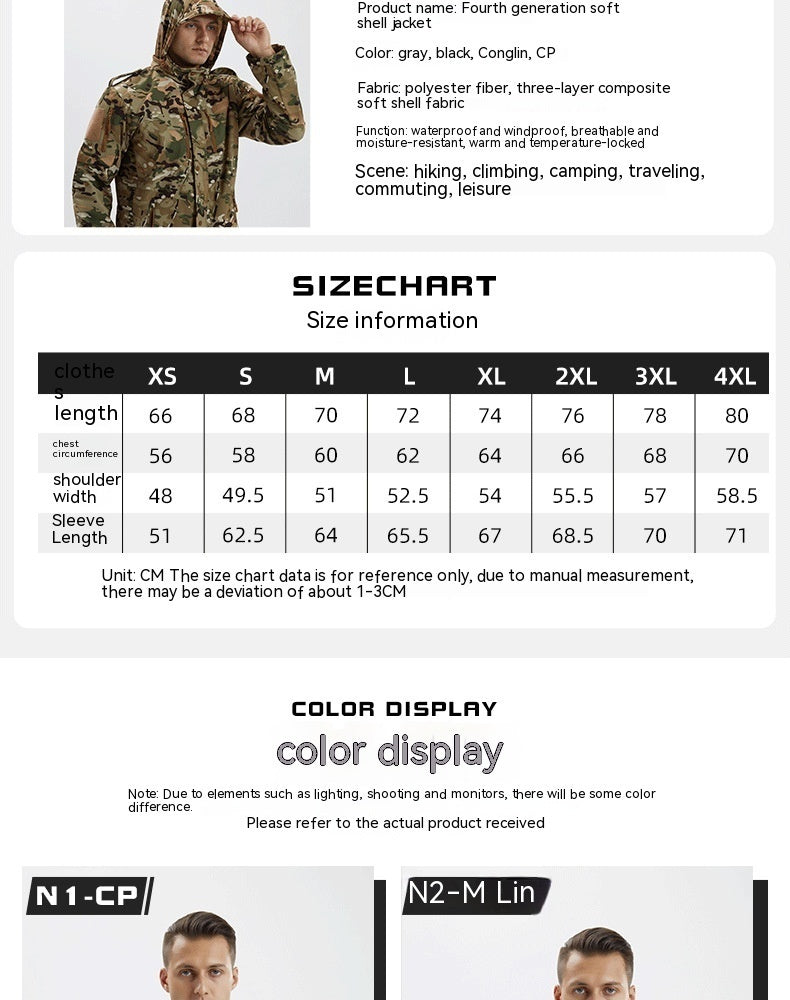 Men's Fleece Jacket Shell Jacket