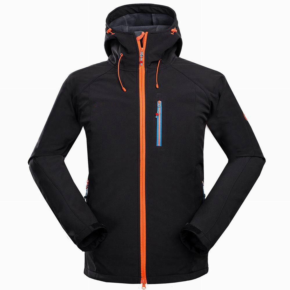 Men outdoor soft shell jacket