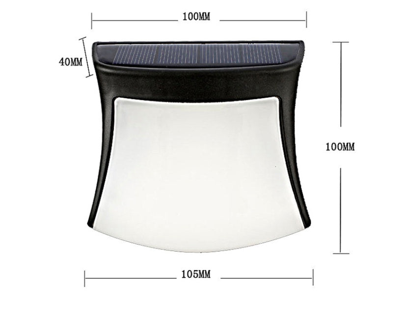 4pcs Solar Lamp Fence Wall Lamp
