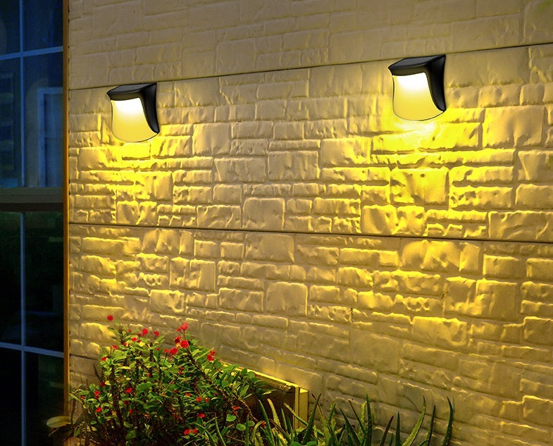 4pcs Solar Lamp Fence Wall Lamp